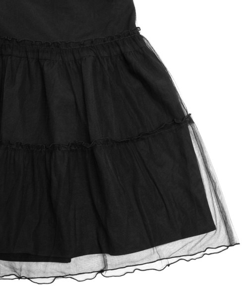 PUNYUS(プニュズ)の「チュールレイヤードキャミワンピース(ワンピース・レディース・アイボリー/ブラック/サックスブルー・1/2/3/4)」の11枚目の写真