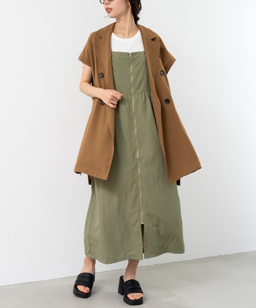 refinedworks(リファインドワークス)の「【refinedworks】人気の フレンチスリーブ テーラーベスト(ベスト・レディース・ブラック/チャコールグレー/ブラウン・FREE)」の19枚目の写真