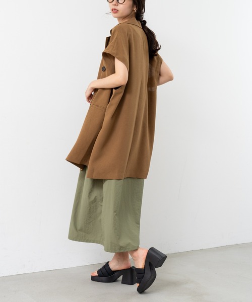 refinedworks(リファインドワークス)の「【refinedworks】人気の フレンチスリーブ テーラーベスト(ベスト・レディース・ブラック/チャコールグレー/ブラウン・FREE)」の20枚目の写真