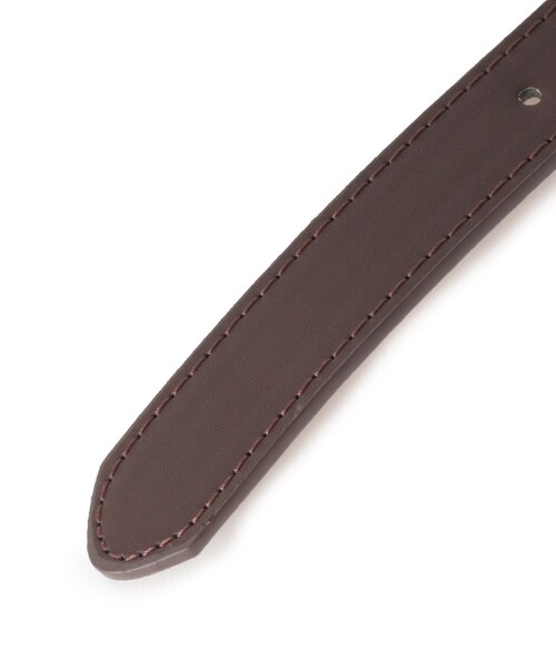 grove（グローブ）の「ニュアンスメタルバックルベルト（ベルト・レディース・ダークブラウン/ブラック・00）」の4枚目の写真