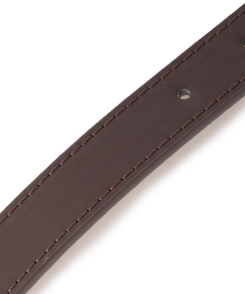 grove（グローブ）の「ニュアンスメタルバックルベルト（ベルト・レディース・ダークブラウン/ブラック・00）」の5枚目の写真