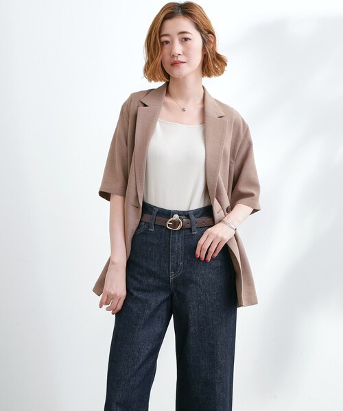 grove（グローブ）の「ニュアンスメタルバックルベルト（ベルト・レディース・ダークブラウン/ブラック・00）」の8枚目の写真