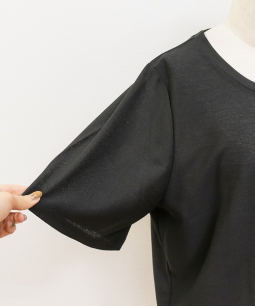 CLETTE(クレット)の「ベーシックシアーTシャツ(Tシャツ/カットソー・レディース・ブラック/オフホワイト・LL/3L/4L)」の11枚目の写真
