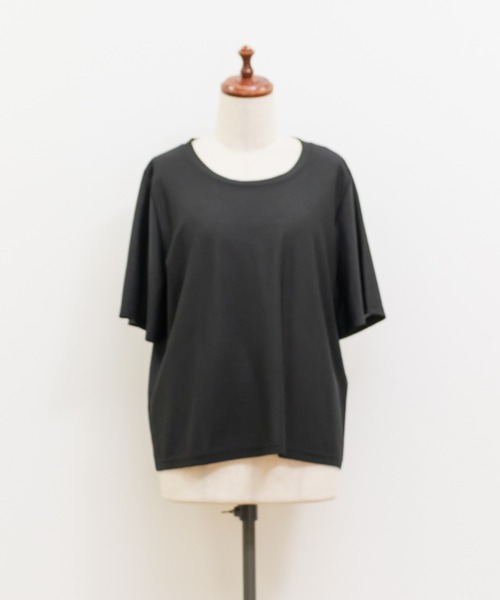 CLETTE(クレット)の「ベーシックシアーTシャツ(Tシャツ/カットソー・レディース・ブラック/オフホワイト・LL/3L/4L)」の8枚目の写真