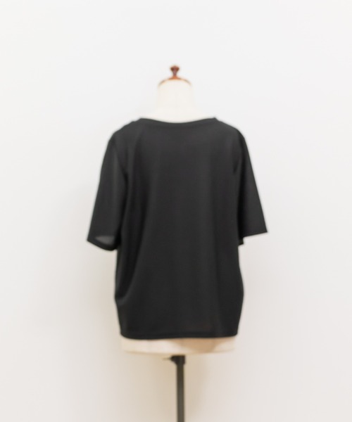 CLETTE(クレット)の「ベーシックシアーTシャツ(Tシャツ/カットソー・レディース・ブラック/オフホワイト・LL/3L/4L)」の10枚目の写真