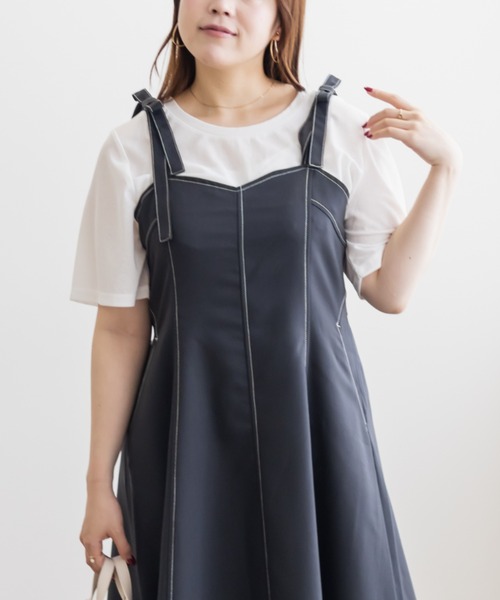 CLETTE(クレット)の「ベーシックシアーTシャツ(Tシャツ/カットソー・レディース・ブラック/オフホワイト・LL/3L/4L)」の3枚目の写真