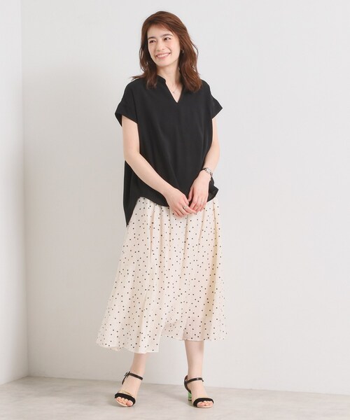 ITS'DEMO（イッツデモ）の「【接触冷感／手洗い可】バックギャザーブラウス（シャツ/ブラウス・レディース・ライトグレー/ベビーピンク/ライトブルー/ブラック/オフホワイト・00）」の16枚目の写真