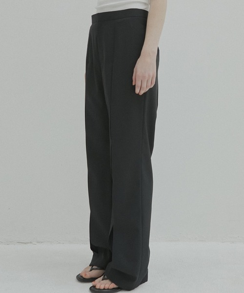 LE CIEL BLEU(ルシェルブルー)の「LE CIEL BLEU/ルシェルブルー Slim Flare Pant w/Sheer Detail スリムフレアパンツwシアーディテール(スラックス・レディース・ブラック/グレー/カーキ・34/36)」の14枚目の写真
