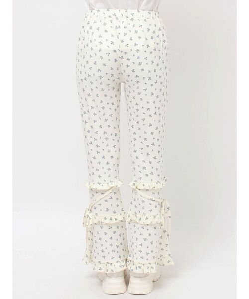merry jenny（メリージェニー）の「floralフリルリブフレアパンツ（スウェットパンツ・レディース・アイボリー/グレー・FREE）」の12枚目の写真