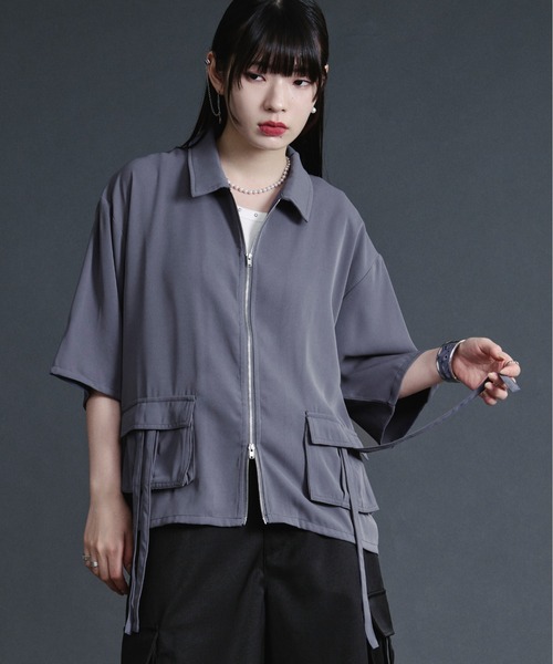 lani pon様ご依頼用 ダブルジップカーゴポケットコードシャツ【セットアップ対応
