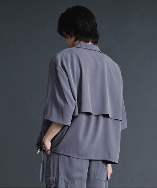 Ellno Loset(エルノロゼット)の「ダブルジップカーゴポケットコードシャツ【セットアップ対応】(シャツ/ブラウス・メンズ・ブルーグレー/ブラック/オフホワイト・SMALL/MEDIUM/LARGE)」の22枚目の写真