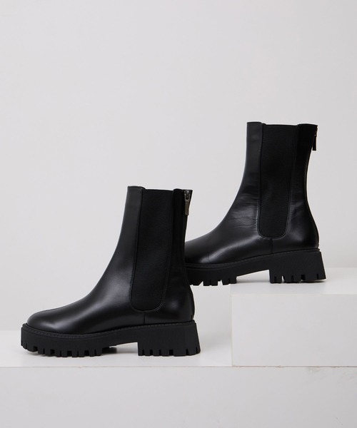 セール】WS レザートラックソールサイドゴア（ブーツ）｜SALON adam et