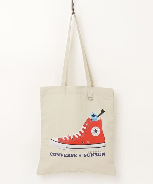 CONVERSE（コンバース）の「CONVERSE / CV SUNSUN FLAT TOTE BAG 80981600（トートバッグ・レディース・アイボリー/ブラック/イエロー/ピンク/サックスブルー・ONESIZE）」の19枚目の写真