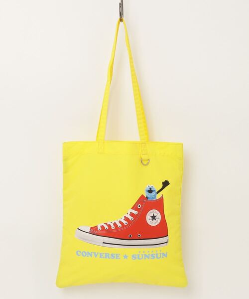CONVERSE（コンバース）の「CONVERSE / CV SUNSUN FLAT TOTE BAG 80981600（トートバッグ・レディース・アイボリー/ブラック/イエロー/ピンク/サックスブルー・ONESIZE）」の22枚目の写真