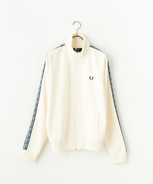 フレッドペリー フルジップジャケット クリーム色 WEB先行予約】[FRED PERRY/フレッドペリー] コントラストテープ