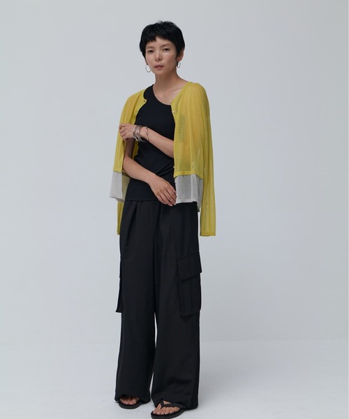 Brown&Street(ブラウンアンドストリート)の「さらさらカーゴパンツ(カーゴパンツ・レディース・ブラック/アイボリー/コーラルピンク・FREE)」の17枚目の写真