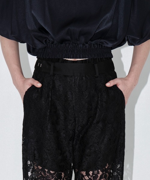 THE PERMANENT EYE(ザパーマネントアイ)の「【THE TOKYO/ザトウキョウ】2way Satin Blouse/2WAYサテンブラウス(シャツ/ブラウス・レディース・ベージュ/ネイビー/ホワイト・FREE)」の18枚目の写真