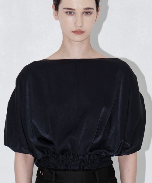 THE PERMANENT EYE(ザパーマネントアイ)の「【THE TOKYO/ザトウキョウ】2way Satin Blouse/2WAYサテンブラウス(シャツ/ブラウス・レディース・ベージュ/ネイビー/ホワイト・FREE)」の15枚目の写真