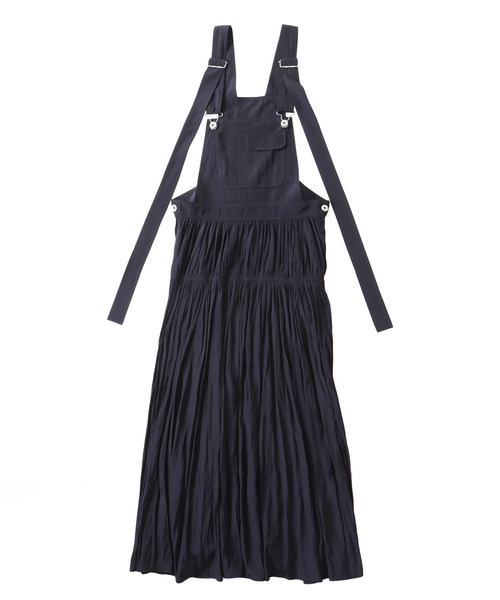 DRESSLAVE(ドレスレイブ)の「dechine air flow overalls dress(デシンエアフローオーバーオールワンピース)(ジャンパースカート・レディース・ネイビー/グリーン・38)」の2枚目の写真