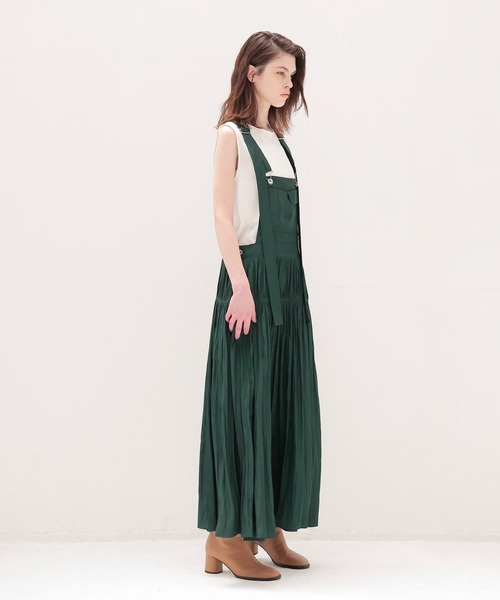 DRESSLAVE(ドレスレイブ)の「dechine air flow overalls dress(デシンエアフローオーバーオールワンピース)(ジャンパースカート・レディース・ネイビー/グリーン・38)」の17枚目の写真