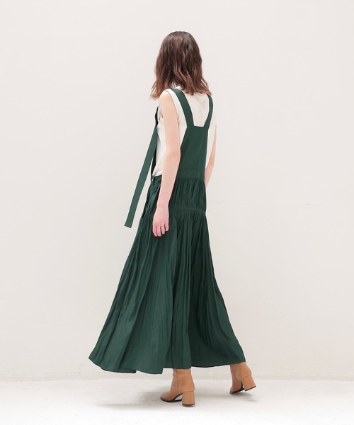 DRESSLAVE(ドレスレイブ)の「dechine air flow overalls dress(デシンエアフローオーバーオールワンピース)(ジャンパースカート・レディース・ネイビー/グリーン・38)」の16枚目の写真
