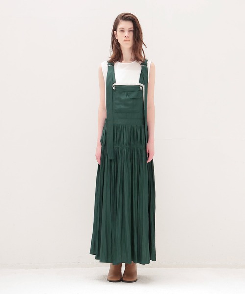 DRESSLAVE(ドレスレイブ)の「dechine air flow overalls dress(デシンエアフローオーバーオールワンピース)(ジャンパースカート・レディース・ネイビー/グリーン・38)」の15枚目の写真