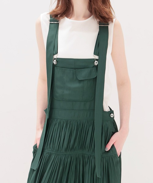 DRESSLAVE(ドレスレイブ)の「dechine air flow overalls dress(デシンエアフローオーバーオールワンピース)(ジャンパースカート・レディース・ネイビー/グリーン・38)」の14枚目の写真