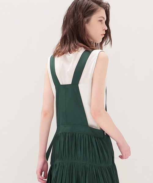 DRESSLAVE(ドレスレイブ)の「dechine air flow overalls dress(デシンエアフローオーバーオールワンピース)(ジャンパースカート・レディース・ネイビー/グリーン・38)」の11枚目の写真