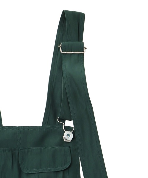 DRESSLAVE(ドレスレイブ)の「dechine air flow overalls dress(デシンエアフローオーバーオールワンピース)(ジャンパースカート・レディース・ネイビー/グリーン・38)」の9枚目の写真