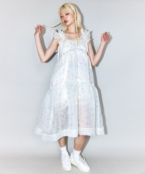 Candy Stripper(キャンディストリッパー)の「GARDEN BUSTIER ドレス(ワンピース・レディース・オフホワイト/イエロー系その他/ブラック・FREE)」の3枚目の写真