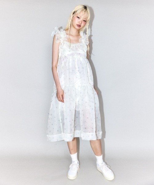 Candy Stripper(キャンディストリッパー)の「GARDEN BUSTIER ドレス(ワンピース・レディース・オフホワイト/イエロー系その他/ブラック・FREE)」の4枚目の写真