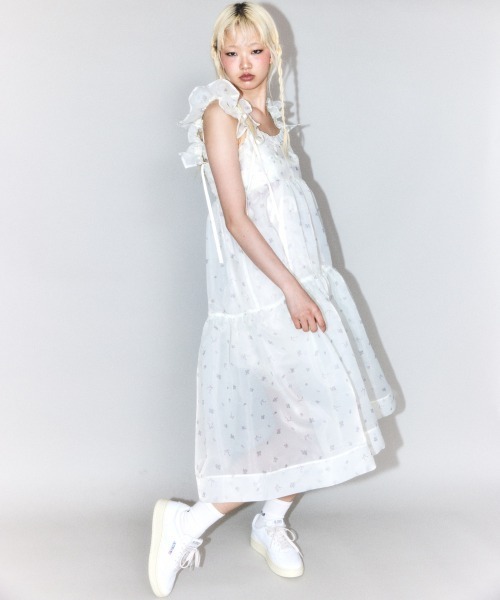 Candy Stripper(キャンディストリッパー)の「GARDEN BUSTIER ドレス(ワンピース・レディース・オフホワイト/イエロー系その他/ブラック・FREE)」の6枚目の写真