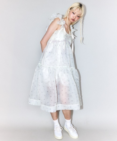 Candy Stripper(キャンディストリッパー)の「GARDEN BUSTIER ドレス(ワンピース・レディース・オフホワイト/イエロー系その他/ブラック・FREE)」の5枚目の写真