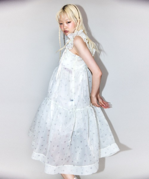 Candy Stripper(キャンディストリッパー)の「GARDEN BUSTIER ドレス(ワンピース・レディース・オフホワイト/イエロー系その他/ブラック・FREE)」の10枚目の写真