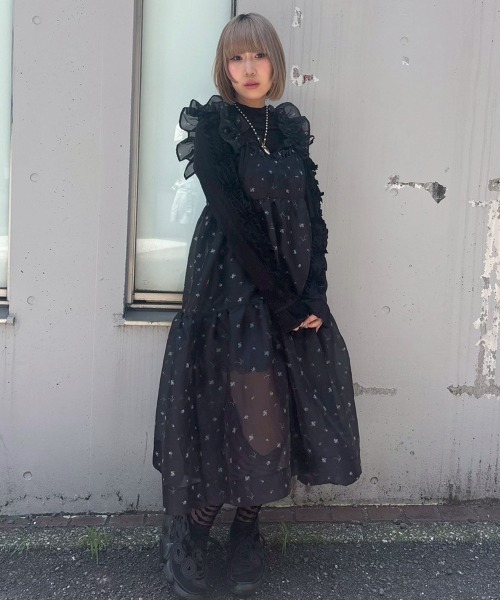 Candy Stripper(キャンディストリッパー)の「GARDEN BUSTIER ドレス(ワンピース・レディース・オフホワイト/イエロー系その他/ブラック・FREE)」の17枚目の写真