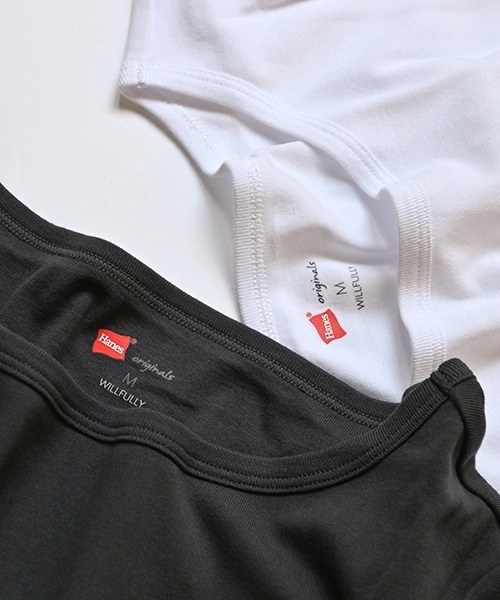 Hanes for WILLFULLY】'2枚セット' Hanes/ヘインズ 2P boatneck