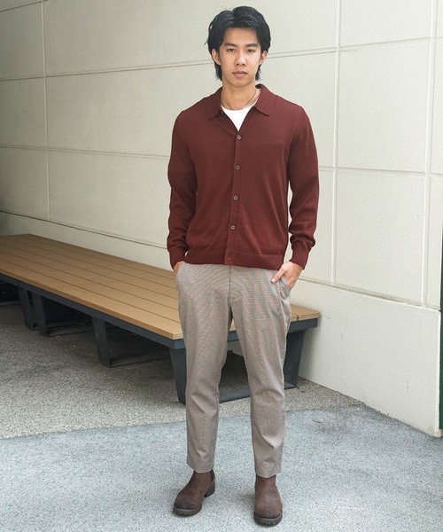 BANANA REPUBLIC FACTORY STORE（バナナリパブリック ファクトリーストア）の「BANANA REPUBLIC FACTORY STORE　　メリノウール ボタンスルー ポロセーター（カーディガン/ボレロ・メンズ・ネイビー/ワイン/チャコールグレー・M/L/XL/S）」の11枚目の写真