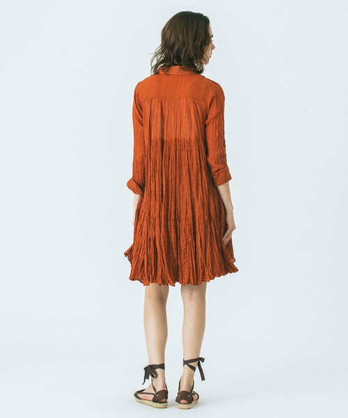 HLAADA（フラーダ）の「(HLAADA for ROSEBUD)COTTON VOILE TUNIC SHIRTS DRESS（ワンピース・レディース・ブラック/ブラウン/オフホワイト・ONE SIZE）」の13枚目の写真