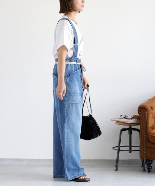 cepo（セポ）の「〈2way〉コットンリネンマルチサスペンダーデニムパンツ（デニムパンツ・レディース・ブルー系2/ブルー系3・M/S）」の20枚目の写真