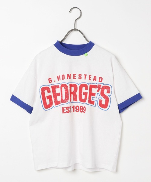 GEORGE'S(ジョージズ)の「【KIDS】ロゴヴィンテージTシャツ(Tシャツ/カットソー・キッズ・チャコールグレー/オフホワイト・150cm/130cm/110cm)」の3枚目の写真