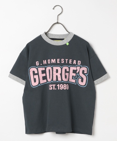 GEORGE'S(ジョージズ)の「【KIDS】ロゴヴィンテージTシャツ(Tシャツ/カットソー・キッズ・チャコールグレー/オフホワイト・150cm/130cm/110cm)」の4枚目の写真