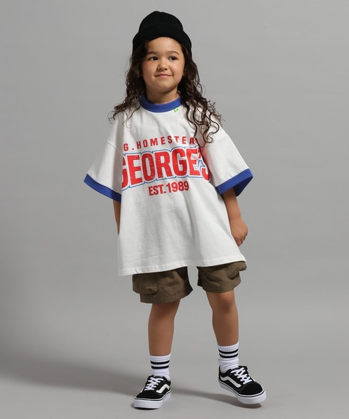 GEORGE'S(ジョージズ)の「【KIDS】ロゴヴィンテージTシャツ(Tシャツ/カットソー・キッズ・チャコールグレー/オフホワイト・150cm/130cm/110cm)」の13枚目の写真