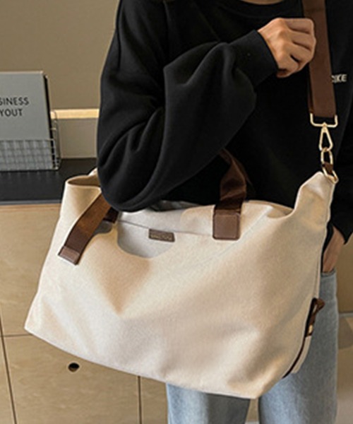 DAY CLOSET（デイ クローゼット）の「2WAYトラベルボストンバッグ ［ショルダー紐付き/肩掛けOK/キャリーオン可能］（ボストンバッグ・レディース・オフホワイト/グレー/ブルー/グリーン・ONE SIZE）」の11枚目の写真