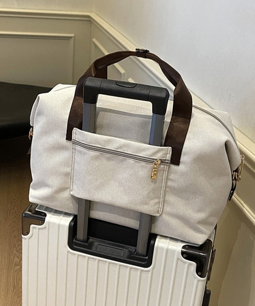 DAY CLOSET（デイ クローゼット）の「2WAYトラベルボストンバッグ ［ショルダー紐付き/肩掛けOK/キャリーオン可能］（ボストンバッグ・レディース・オフホワイト/グレー/ブルー/グリーン・ONE SIZE）」の12枚目の写真