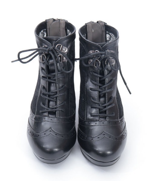 セール】チュールレースアップブーツ（ブーツ）｜axes femme