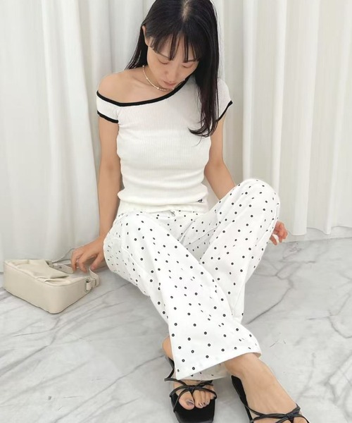 mebole(メボレ)の「フラワードットワイドパンツ(その他パンツ・レディース・ホワイト/ブラック・MEDIUM/LARGE)」の15枚目の写真