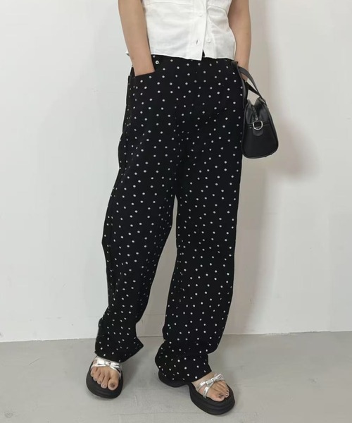 mebole(メボレ)の「フラワードットワイドパンツ(その他パンツ・レディース・ホワイト/ブラック・MEDIUM/LARGE)」の17枚目の写真