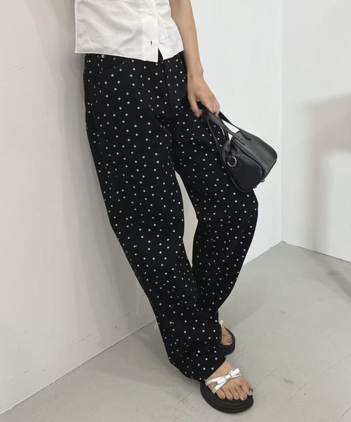 mebole(メボレ)の「フラワードットワイドパンツ(その他パンツ・レディース・ホワイト/ブラック・MEDIUM/LARGE)」の16枚目の写真
