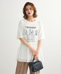Green　Parks | SET2点フォトＴシャツ+レースキャミビスチェ(Tシャツ/カットソー)