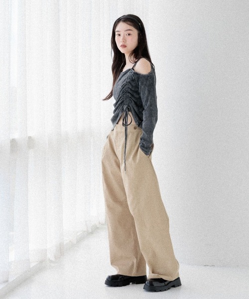 Heather（ヘザー）の「ドロストカットソー　581494（Tシャツ/カットソー・レディース・アッシュグレー/杢グレー/スミクロ・FREE）」の15枚目の写真